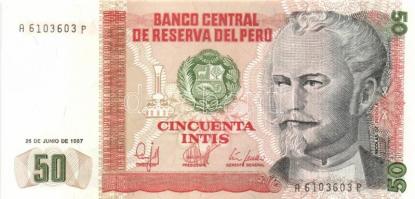 Peru 1987. 50I (3x) + 100I (3x) + 500I (2x) T:I
Peru 1987. 50 Intis (3x) + 100 Intis (3x) + 500 Inti...