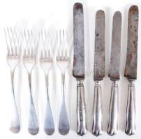 Cca 1930 4-4 db klf. alpaka villa és kés