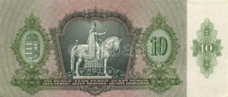 1936-45. 10P (2x) + 20P + 20P V.H. + 100P (2x) + 500P (2x) + 1000P (2x) + 10.000P bélyeggel (5x) T:I...