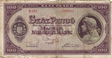 1936-45. 10P (2x) + 20P + 20P V.H. + 100P (2x) + 500P (2x) + 1000P (2x) + 10.000P bélyeggel (5x) T:I...