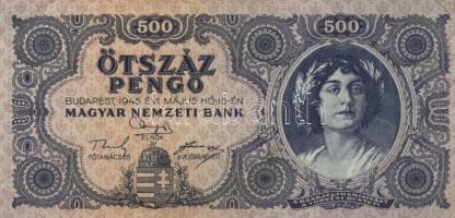 1936-45. 10P (2x) + 20P + 20P V.H. + 100P (2x) + 500P (2x) + 1000P (2x) + 10.000P bélyeggel (5x) T:I...