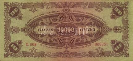 1936-45. 10P (2x) + 20P + 20P V.H. + 100P (2x) + 500P (2x) + 1000P (2x) + 10.000P bélyeggel (5x) T:I...