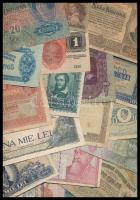28db vegyes bankjegy, magyar koronák, pengők és külföldi, főleg román papírpénzek 28pcs of different banknotes from Hungary and other countries C:mixed