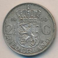 Hollandia 1960. 2 1/2G Ag "Julianna" T:2-
Netherlands 1960. 2 1/2 Gulden Ag "Juliana&...