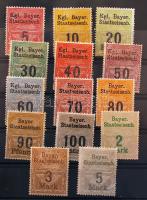 14 db bajor vasútbélyeg