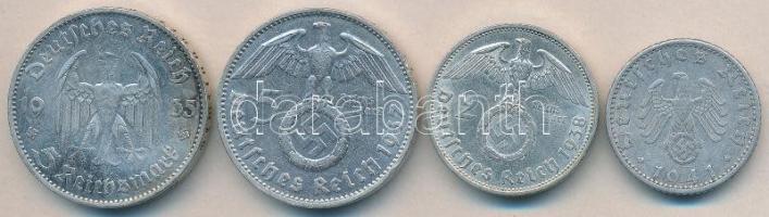 Német 3. Birodalom 1935D 5M Ag "Garnisonkirche" T:3 + 1937D 5M Ag "Hindenburg" T...