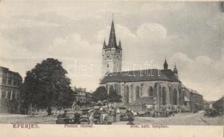 Eperjes main street, Catholic church