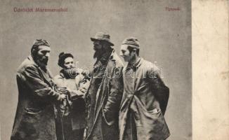 Jewish men, Máramaros, judaica (EB)