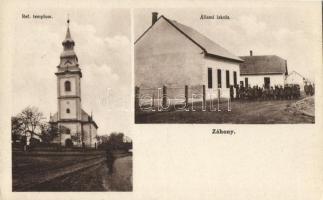 Záhony állami iskola, református templom