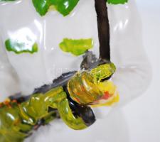 Határőr, jelzés nélkül, törött puska, kézzel festett, m:27 cm
