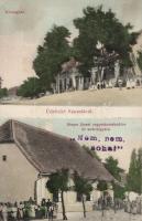 Kocsola Singer József vegyeskereskedése és szikvízgyára, községháza, irredenta pecsét a lapon (EK)