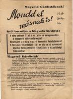 1949 Magvető gárdista propagandakiadvány