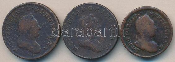 Ausztria / magyar verdejel 1777S 1/2Kr + 1780K 1Kr + 1780S 1Kr T:2-,3