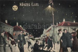 Kőszeg éjjel kollázs / collage