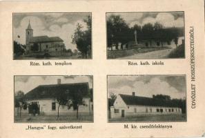 Hosszúpereszteg Hangya szövetkezet, csendőrlaktanya, katolikus templom és iskola (EB)