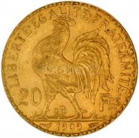 Franciaország 1909. 20Fr Au (6,46g/0.900) T:1-
France 1909. 20 Francs Au (6,46g/0.900) C:AU