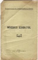 1904 Szeged szabad kir város mentő-állomása működési szabályok, Engel Lajos nyomdája