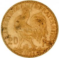 Franciaország 1904. 20Fr Au (6,46g/0.900) T:1-,2
France 1904. 20 Francs Au (6,46g/0.900) C:AU,XF