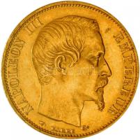 Franciaország/Második Császárság 1858A 20Fr Au "III. Napóleon" Párizs (6.47g/0.900) T:1- ph. France/Second Empire 1858A 20 Francs Au "Napoleon III" Paris (6.47g/0.900) C:AU edge error