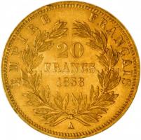 Franciaország/Második Császárság 1858A 20Fr Au "III. Napóleon" Párizs (6.47g/0.900) T:1- p...