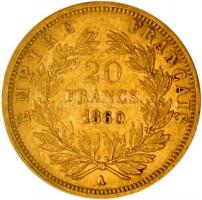 Franciaország/Második Császárság 1860A 20Fr Au "III. Napóleon" Párizs (6.45g/0.900) T:2/2-...