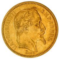 Franciaország/II. Császárság 1864BB 20Fr Au (6,45g/0.900) "III. Napóleon" T:2 France/Second Empire 1864BB 20 Francs Au (6,45g/0.900) "Napoleon III" C:XF