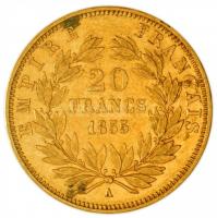 Franciaország/Második Császárság 1855A 20Fr Au "III. Napóleon" Párizs (6.42g/0.900) T:2/2-...