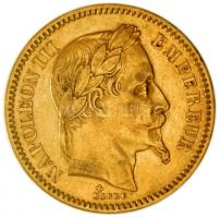 Franciaország/II. Császárság 1865BB 20Fr Au (6,44g/0.900) "III. Napóleon" T:1-,2 France/Second Empire 1865BB 20 Francs Au (6,44g/0.900) "Napoleon III" C:AU,XF