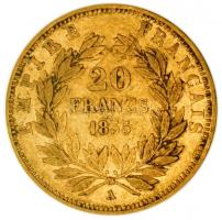 Franciaország/Második Császárság 1855A 20Fr Au "III. Napóleon" Párizs (6.42g/0.900) T:2-
F...