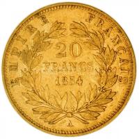 Franciaország/Második Császárság 1854A 20Fr Au "III. Napóleon" Párizs (6.42g/0.900) T:2/2-...
