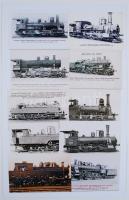 10 db gőzmozdony fotó, 10×16 cm
