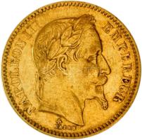 Franciaország/Második Császárság 1862BB 20Fr Au "III. Napóleon" Strasbourg (6.41g/0.900) T:2/2- France/Second Empire 1862BB 20 Francs Au "Napoleon III" Strasbourg (6.41g/0.900) C:aXF