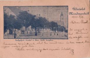 Mindszent szolgabírói hivatal és katolikus templom (EB)