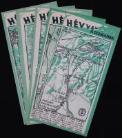 Cca 1940 5 db Hév számolócédula, 14×7 cm