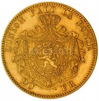 Belgium 1875. 20Fr Au (6.45g/0.900) "II. Lipót" T:2
Belgium 1875. 20 Francs Au (6.45g/0.90...