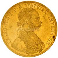 Ausztria 1915. 4 dukát Au "Ferenc József" (13.99g/0.986) utánveret T:1- Austria 1915. 4 Ducat Au "Franz Joseph I" (13.99g/0.986) restrike C:AU