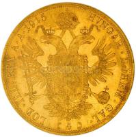 Ausztria 1915. 4 dukát Au "Ferenc József" (13.99g/0.986) utánveret T:1-
Austria 1915. 4 Du...