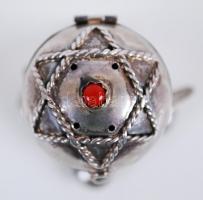 1894 Ezüst (Ag) psumintartó Dávid-csillaggal és korallberakással díszítve 84 zolotniki (875/1000) ti...