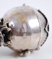 1894 Ezüst (Ag) psumintartó Dávid-csillaggal és korallberakással díszítve 84 zolotniki (875/1000) ti...