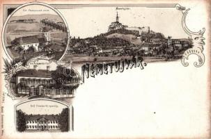 Németújvár Franciscan convent, Batthyány castle, Villa Draskovich, litho