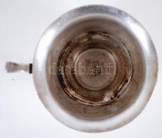 Ezüstözött alpakka leveskiöntő / 
Silver plated alpacca soup serving bowl, 7x11cm