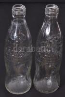 1996 2db német nyelvű reklámos üveg az atlantai olimpia hivatalos támogatójaként szereplő Coca-Cola gyártól, úszás és vitorlázás emblémákkal /  Coca-Cola glasses from the Atlanta Olympic Games, 0,33l