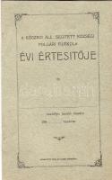 cca 1900 A kőszegi áll. segített községi polgári fiuiskola értesítője; Feigl Gyula nyomdája