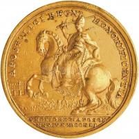 Habsburg Birodalom / Pozsony 1741 június 25. Mária Terézia pozsonyi koronázása 5 Dukát súlyú Au zset...