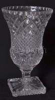 Nagyméretű üveg serleg, formába öntött, hibátlan, m:23 cm, d:14 cm / Glass goblet