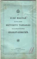 1910 Ez Első Magyar ált Biztosíytó Rt alkalmazottainak szolgálati  szabályzata