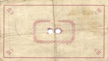 Pápa 1919. május 8. "Pápai csekk" 10K "A/C" (5x) + 20K "B" (5x) + 50K ...