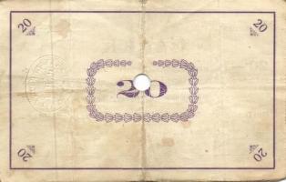 Pápa 1919. május 8. "Pápai csekk" 10K "A/C" (5x) + 20K "B" (5x) + 50K ...