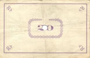 Pápa 1919. május 8. "Pápai csekk" 10K "A/C" (5x) + 20K "B" (5x) + 50K ...