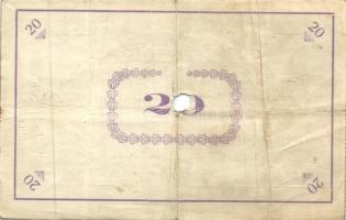 Pápa 1919. május 8. "Pápai csekk" 10K "A/C" (5x) + 20K "B" (5x) + 50K ...